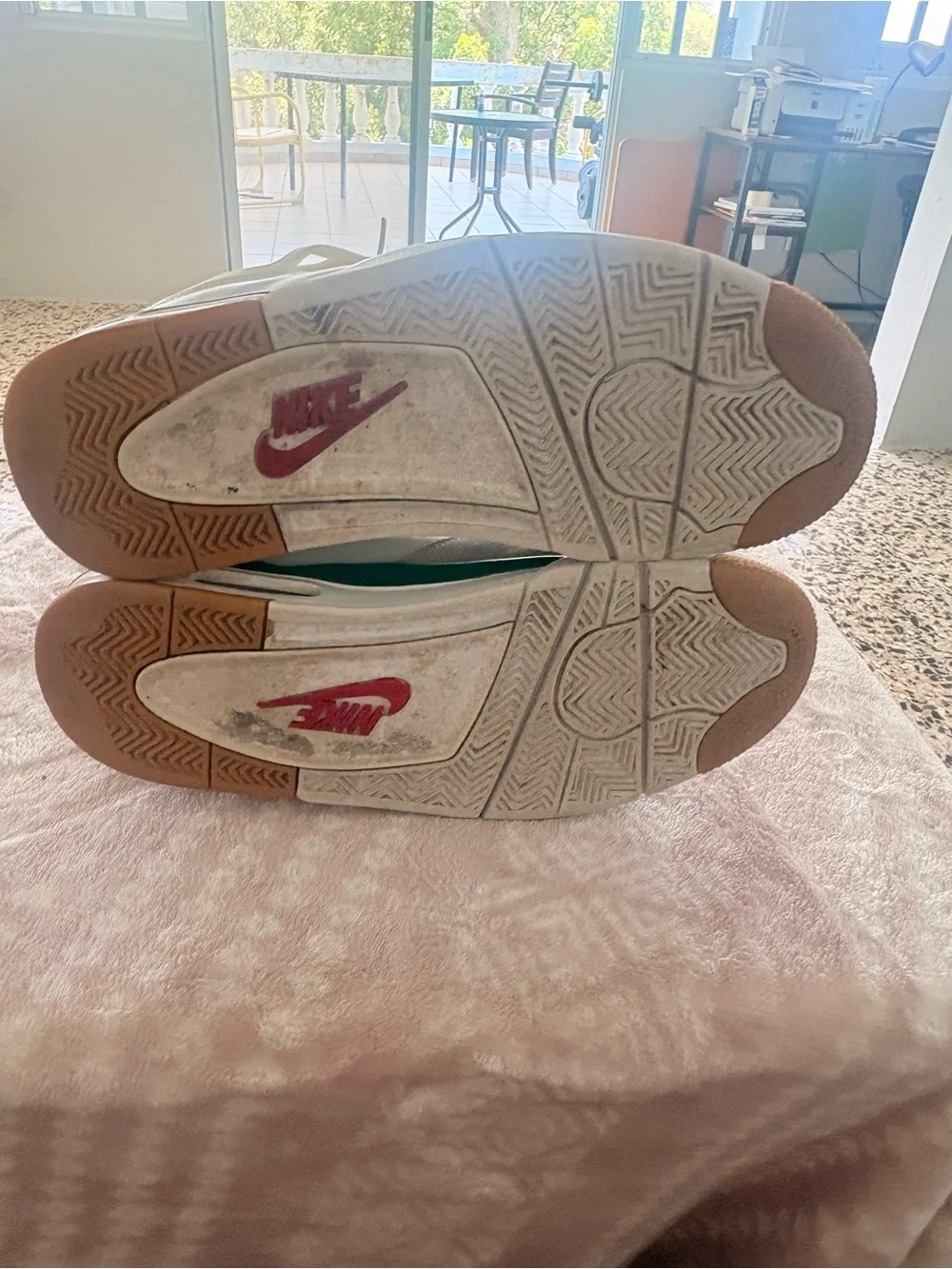 Jordan Men’s Sneakers in White, Green & Gum